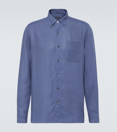 Tom Ford Leisure Shirt In Blue