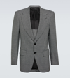 Tom Ford Graphic Pow Shelton Wool Blend Jacket In Black