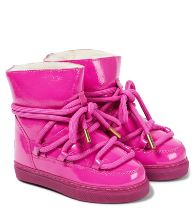 Inuikii Kids' Classic Leather Snow Boots In Pink