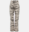Alaïa Zebra-print Jeans In Multicoloured
