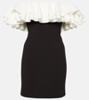 Staud Kiara Off The Shoulder Minidress In Multicoloured