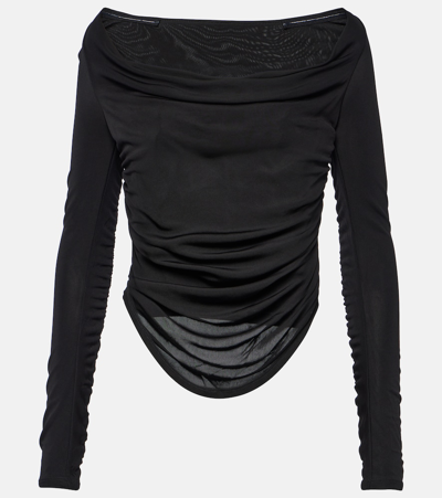 Staud Solana Jersey Top In Black