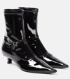 THE ROW CYD PATENT LEATHER ANKLE BOOTS