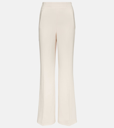 Roland Mouret High-rise Cady Wide-leg Pants In White