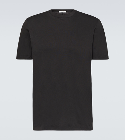 The Row Luke Cotton T-shirt In Black