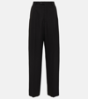 BALENCIAGA MID-RISE WOOL WIDE-LEG trousers