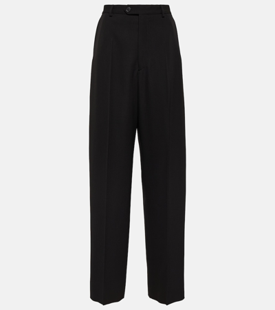 Balenciaga Wide-leg Trousers In Black
