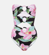 Alexandra Miro Anya Cutout Floral Swimsuit In Multicoloured