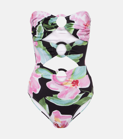 Alexandra Miro Anya Cutout Floral Swimsuit In Multicoloured