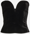 Roland Mouret Womens Black Sweetheart-neck Slim-fit Stretch-woven Blend Top In Black