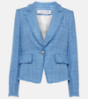 Veronica Beard Hosanna Tweed Dickey Jacket In Blue