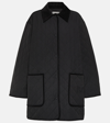 Totême Quilted Organic Cotton Blend Barn Jacket In Black