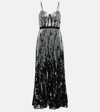 Shop Simkhai Brielle Metallic Bustier Gown In Silver