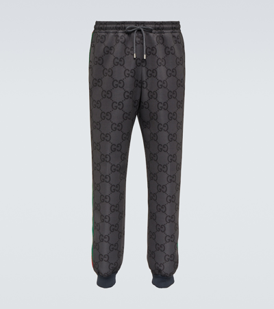 Gucci Jumbo Gg Sweatpants In Grey/dark Grey/mc