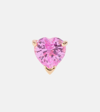 Roxanne First 14kt Rose Gold Single Earring With Pink Sapphire In Gold