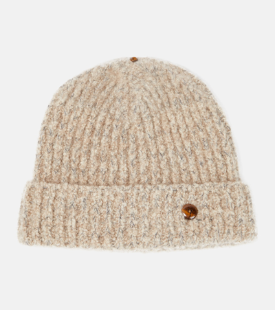 God's True Cashmere Cashmere Bouclé Beanie In Neutral Black Tigers Eye