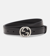 GUCCI INTERLOCKING G LEATHER BELT