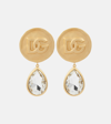 Dolce & Gabbana Dg Crystal-embellished Drop Earrings In Oro