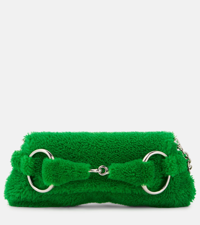 Gucci Horsebit Chain Medium Shoulder Bag In Greenery/greenery