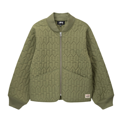 Pre-owned Stussy S Quilted Liner Jacket 'olive' In Green
