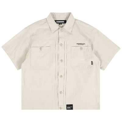 Pre-owned Neighborhood Chambray Type-2 Shirt 'beige' In Brown