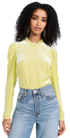 ULLA JOHNSON MARLENE BLOUSE PISTACHIO