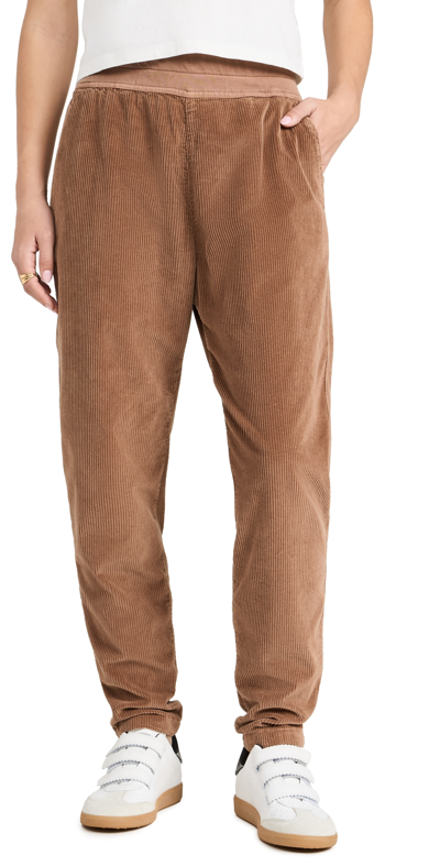 James Perse Jumbo Cord Relaxed Fit Chino Trousers Chestnut Pigment 3