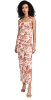 Sir Noemi Floral Halter Neck Linen Maxi Dress In Desert Wildflower