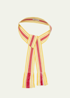 PIPPA HOLT HANDWOVEN WIDE WHITE, YELLOW, AND RED BELT