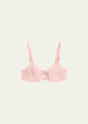 Chantelle Orchids Two-part Floral Lace Demi Bra In English Rose