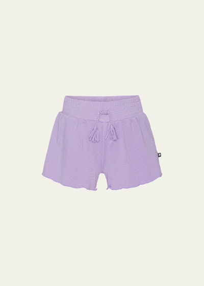 Molo Kids' Nicci Drawstring-waist Swim Shorts In Purple