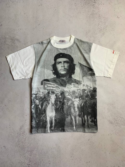 Pre-owned Vintage Che Guevara All Overprint Boxy T-shirt In White