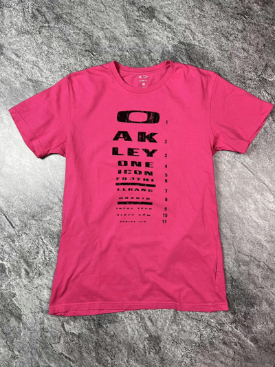 Pre-owned Oakley X Outdoor Life Y2k Oakley Ophthalmologist Graphic Japan Gorpcore Style Tee In Pink