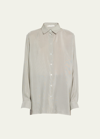 THE ROW SISILIA CLASSIC BUTTON UP SILK SHIRT