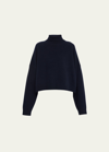 The Row Ezio Wool And Cashmere-blend Turtleneck Sweater In Dark Navy