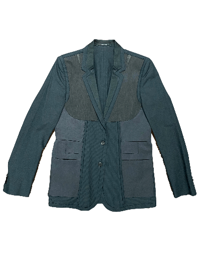 Pre-owned Maison Margiela Patchwork Blazer In Black