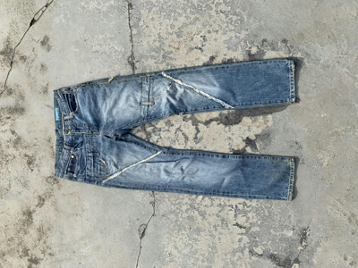 Pre-owned Vintage Tiptop Psychedelic Deconstructed Denim Jeans