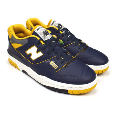 Pre-owned New Balance 550 Basketball Sneakers (navy/yellow) Ds
