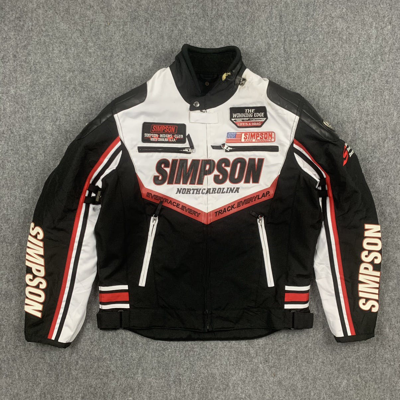 Pre-owned Racing X The Simpsons Vintage Simpson Racing Biker Jacket In Black