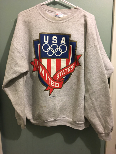 Pre-owned Usa Olympics X Vintage Usa Olympics Sweater In Grey