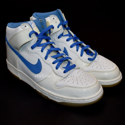 Pre-owned Nike 2002  Dunk High Footaction Unc White University Blue Ds Shoes