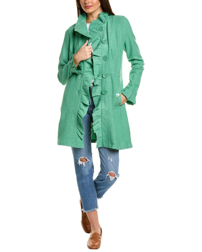 Renuar Coat Wool-blend Coat In Green