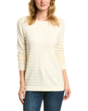 Edinburgh Knitwear Textured Rib Sweater In White