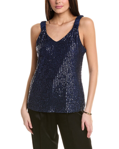 Vince Camuto Ruched Tank In Navy