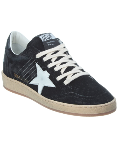 Golden Goose Ballstar Suede Sneaker In Black