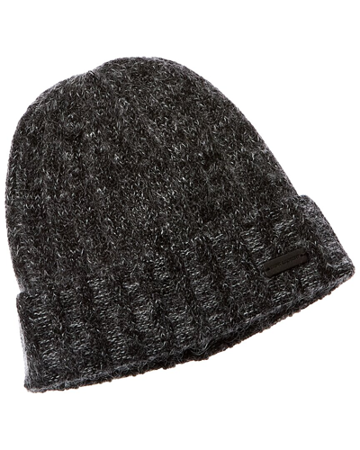 Saint Laurent Cuffed Wool & Mohair-blend Beanie In Grey