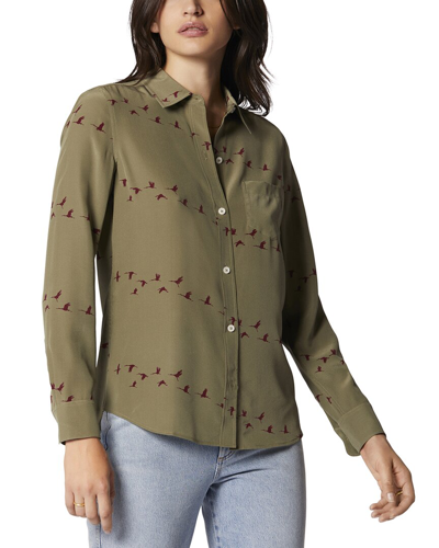 Equipment Brett Silk Shirt In Green