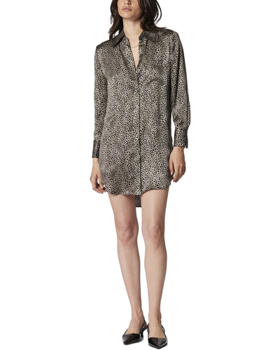 Equipment Scoutt Silk Shirtdress In Grey