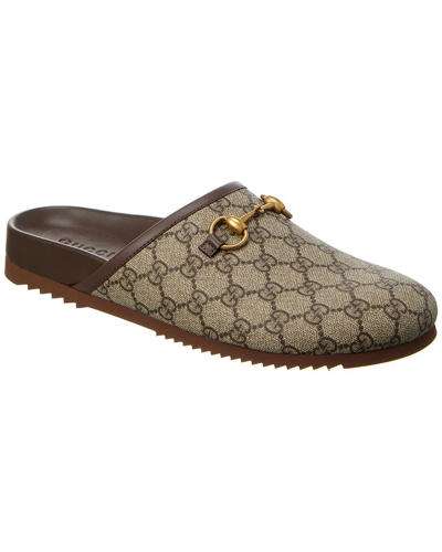 Gucci Herrenslipper Mit Gg Horsebit In Brown