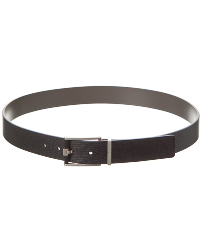 Ferragamo Reversible & Adjustable Leather Belt In Grey